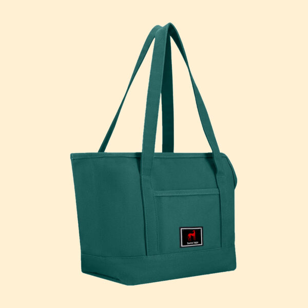 Zurich Zenith | Canvas Dog Bag Carrier Tote - Green - Image 4